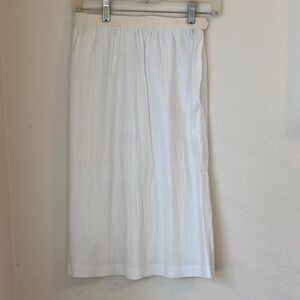 Vintage Mitsukoshi Tokyo Japanese White Fluted Slip Skirt Lingerie